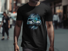 Load image into Gallery viewer, Blue and Green Eagle Eye Design T-Shirt for Sale