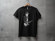 Load image into Gallery viewer, Vintage Guitarist Black Graphic T-shirt Product