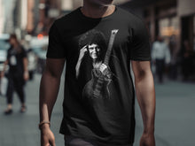 Load image into Gallery viewer, Iconic Guitarist Print Black Graphic Shirt