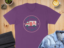 Load image into Gallery viewer, Purple t-shirt with "Hot Girls Hit Turbo" and ambulance graphic.
