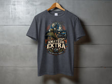 Load image into Gallery viewer, Amateur Extra t-shirt with a vintage radio operator graphic.