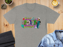 Load image into Gallery viewer, Grey t-shirt with "One Spooky Nurse" text and a nurse graphic.