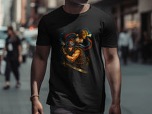 Load image into Gallery viewer, Epic Fantasy Warrior and Mystic Art T-Shirt Product