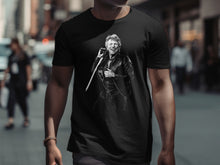 Load image into Gallery viewer, Rock Singer Graphic Print Black T-shirt