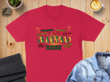 Load image into Gallery viewer, Red t-shirt with "I AM BLACKDAD" text and positive adjectives.