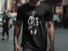 Load image into Gallery viewer, Vintage Guitarist Graphic Print Black T-Shirt