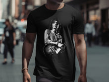 Load image into Gallery viewer, Iconic Vintage Guitarist Print Black T-shirt