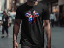 Load image into Gallery viewer, American Patriot Football Design T-shirt