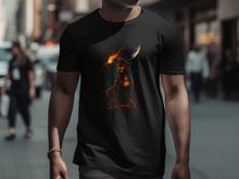 Load image into Gallery viewer, Fiery Wolf and Lunar Eclipse Graphic T-shirt