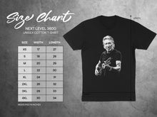 Load image into Gallery viewer, Black T-Shirt with Guitar Player Design Unisex Product