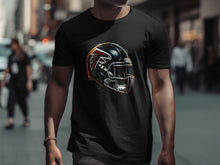 Load image into Gallery viewer, Stylish Black T-Shirt with Football Helmet Design