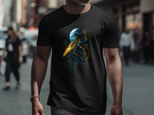 Load image into Gallery viewer, Fiery Skull and Moon Graphic Men's Printed Shirt