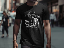 Load image into Gallery viewer, Vintage Drummer Black Graphic Tee for Musicians