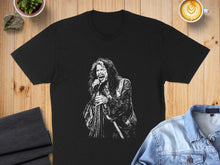 Load image into Gallery viewer, Rock Musician Singing Illustration Black T-Shirt