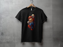 Load image into Gallery viewer, Retro Jumping Mario Black Graphic T-Shirt for Gaming Fans