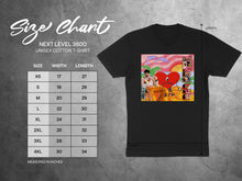 Load image into Gallery viewer, Un Verano Sin Ti Graphic T-Shirt Size Chart Display