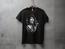 Load image into Gallery viewer, Rockstar Singing Black and White Graphic Tee Shirt