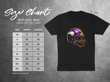 Load image into Gallery viewer, Purple Football Helmet Graphic T-Shirt for Fans