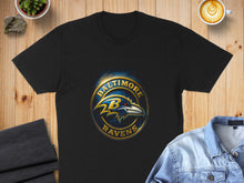 Load image into Gallery viewer, Baltimore Ravens Logo Tee Black NFL Team Shirt