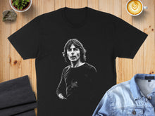 Load image into Gallery viewer, Classic Black T-Shirt with Iconic Portrait Print Design