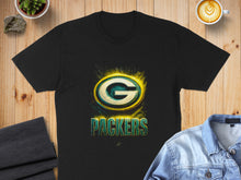 Load image into Gallery viewer, Green Bay Packers Logo Black T-Shirt Football Merchandise