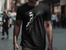 Load image into Gallery viewer, Cool Musician Guitar Design Black T-Shirt