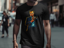 Load image into Gallery viewer, Iconic Suit and Gun Character Graphic T-Shirt