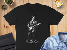 Load image into Gallery viewer, Classic Musician Design Black Graphic Tee Product
