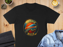 Load image into Gallery viewer, Buffalo Bills Retro Football Logo Black T-Shirt