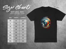 Load image into Gallery viewer, Houston Texans Graphic Tee Size Chart Details