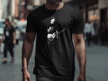 Load image into Gallery viewer, Guitarist Graphic on Classic Black Men's T-Shirt
