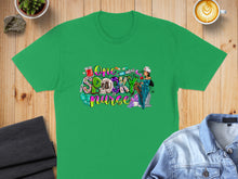 Load image into Gallery viewer, Green t-shirt with "One Spooky Nurse" text and Halloween-themed nurse illustration.