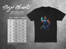 Load image into Gallery viewer, Sub-Zero Warrior Graphic Tee Shirt with Size Chart