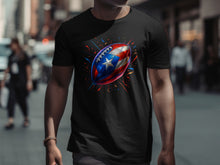 Load image into Gallery viewer, Vibrant American Football Themed Graphic T-Shirt Product