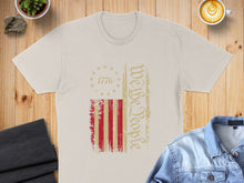 Load image into Gallery viewer, Distressed American flag with "We the People" text and "1776".