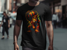 Load image into Gallery viewer, Fierce Gorilla with Barrel Graphic Black T-Shirt