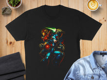 Load image into Gallery viewer, Futuristic Fighter Robot Graphic Design T-Shirt