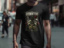 Load image into Gallery viewer, Gothic Guns N' Roses Skull Graphic T-Shirt