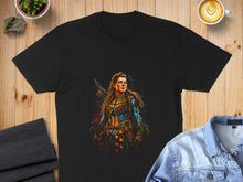 Load image into Gallery viewer, Warrior Woman Illustrated Graphic T-shirt Design