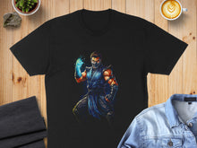 Load image into Gallery viewer, Ice Warrior Character Graphic Black T-shirt
