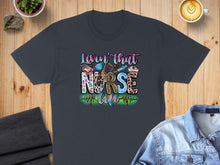Load image into Gallery viewer, Nurse graphic with "Lovin' that nurse life" text and medical icons.