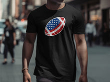 Load image into Gallery viewer, American Flag Football Design T-Shirt Perfect for Sports Fans