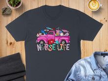 Load image into Gallery viewer, Pink pickup truck with "Nurse Life" graphic filled with medical supplies.