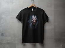 Load image into Gallery viewer, Creepy Grinning Character Graphic Black T-Shirt