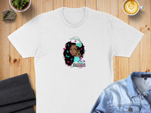 Load image into Gallery viewer, White t-shirt with nurse graphic, stethoscope, and butterflies.