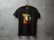 Load image into Gallery viewer, Fiery D with White Horse Graphic T-Shirt