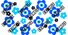 Load image into Gallery viewer, Blue Flower UV DTF Wrap #103