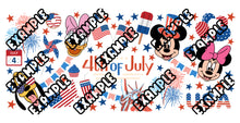 Load image into Gallery viewer, 4th of July Mouse & Friends UV DTF Wrap