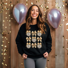 Load image into Gallery viewer, Happy New Year 2025 DTF Transfer Gold coquette bow Disco Ball HP-0003