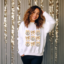 Load image into Gallery viewer, Happy New Year 2025 DTF Transfer Gold coquette bow Disco Ball HP-0003